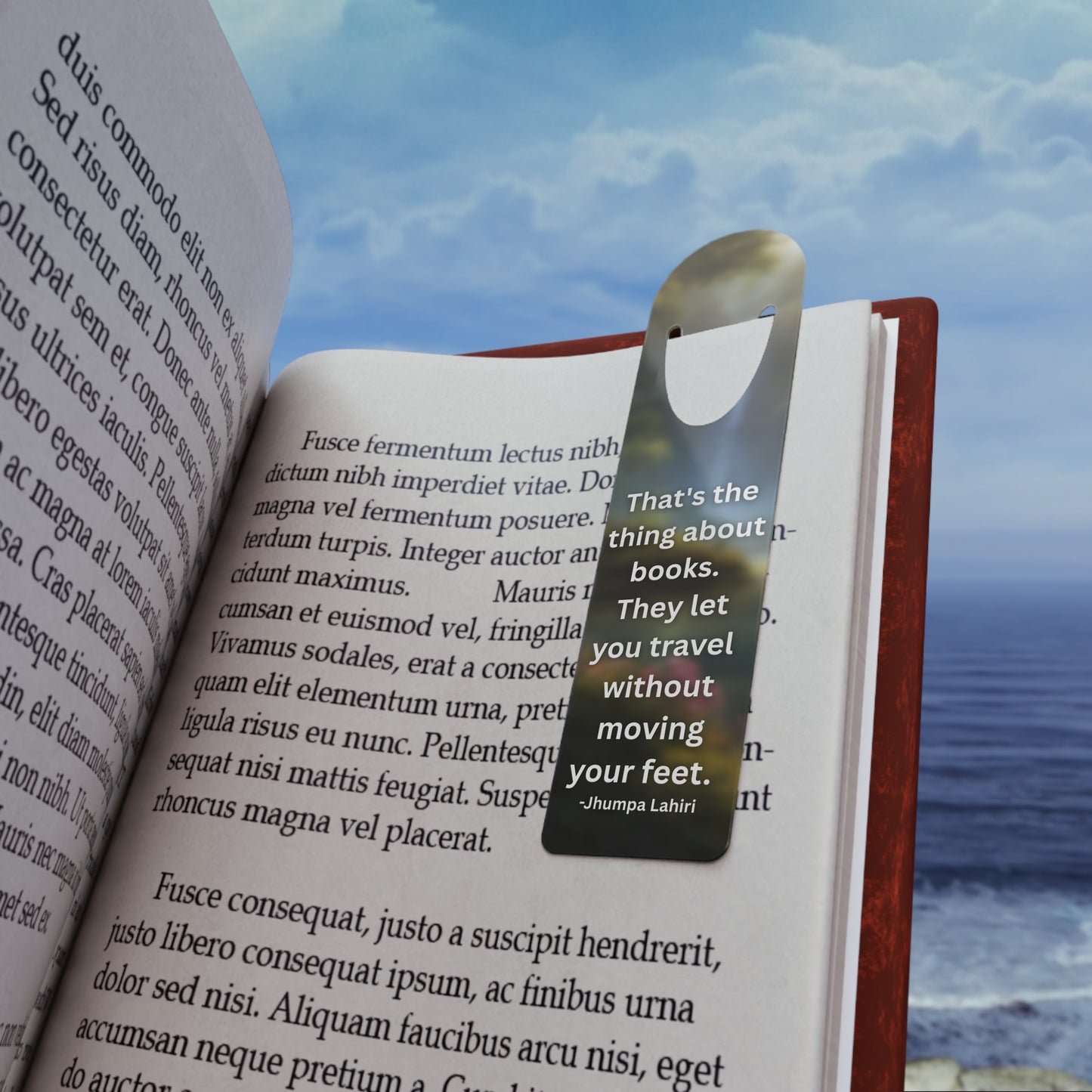 Bookmark - Travel Without Moving, Book Lover Gift, Reading Accessory, Literary Gift, Bookish Decor