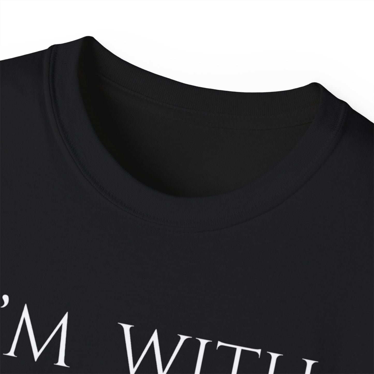 Unisex Bat-Themed Tee, Halloween Shirt, Gifting for Spooky Lovers, Casual Wear, I'm With the Bat T-Shirt