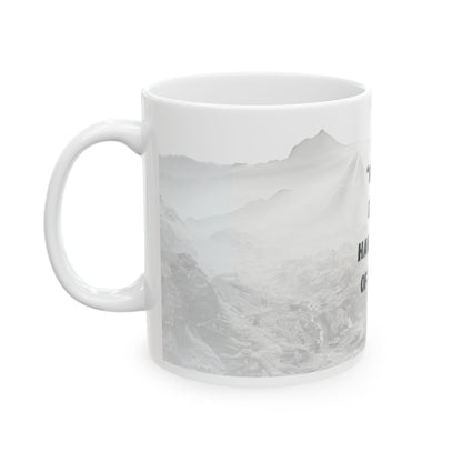 Ceramic Mug, (11oz) Jane Goodall Quote, What You Do Makes a Difference (White)