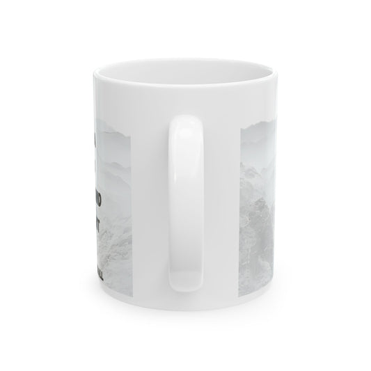 Ceramic Mug, (11oz) Jane Goodall Quote, What You Do Makes a Difference (White)