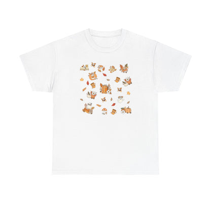 Whimsical Print Tee | Unisex Cotton T-Shirt for Nature Lovers, Gift for Book Lovers, Casual Wear, Eco-friendly Fashion