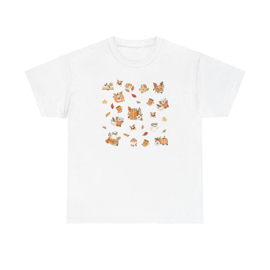 Whimsical Print Tee | Unisex Cotton T-Shirt for Nature Lovers, Gift for Book Lovers, Casual Wear, Eco-friendly Fashion