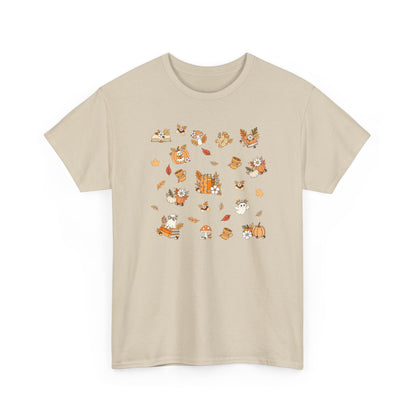 Whimsical Print Tee | Unisex Cotton T-Shirt for Nature Lovers, Gift for Book Lovers, Casual Wear, Eco-friendly Fashion