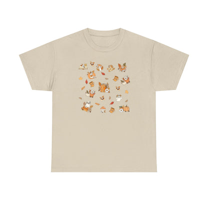 Whimsical Print Tee | Unisex Cotton T-Shirt for Nature Lovers, Gift for Book Lovers, Casual Wear, Eco-friendly Fashion