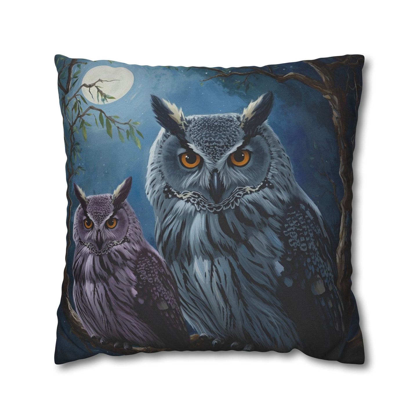 Owl-Themed Decorative Pillowcase, Cozy Home Decor, Unique Gift for Nature Lovers, Animal Art Cushion Cover