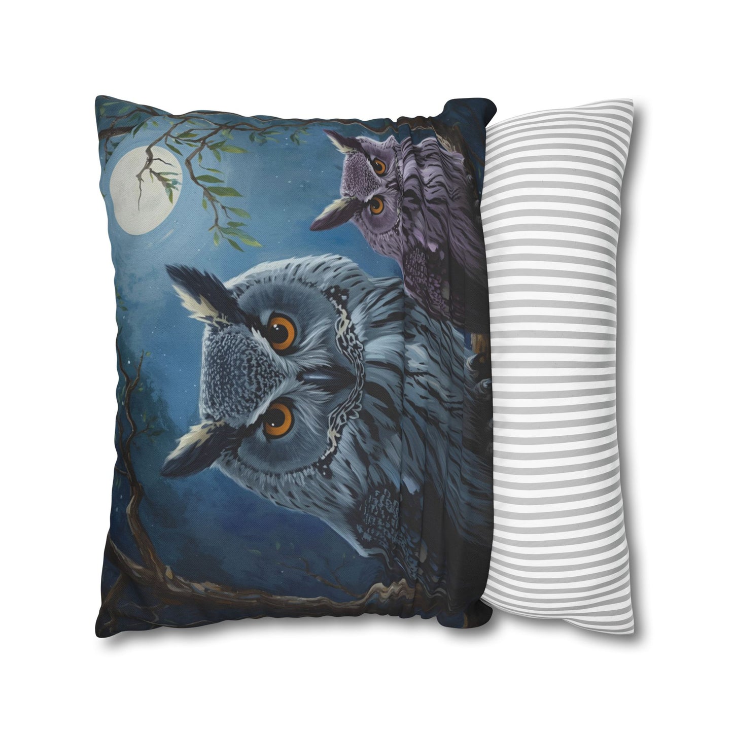 Owl-Themed Decorative Pillowcase, Cozy Home Decor, Unique Gift for Nature Lovers, Animal Art Cushion Cover