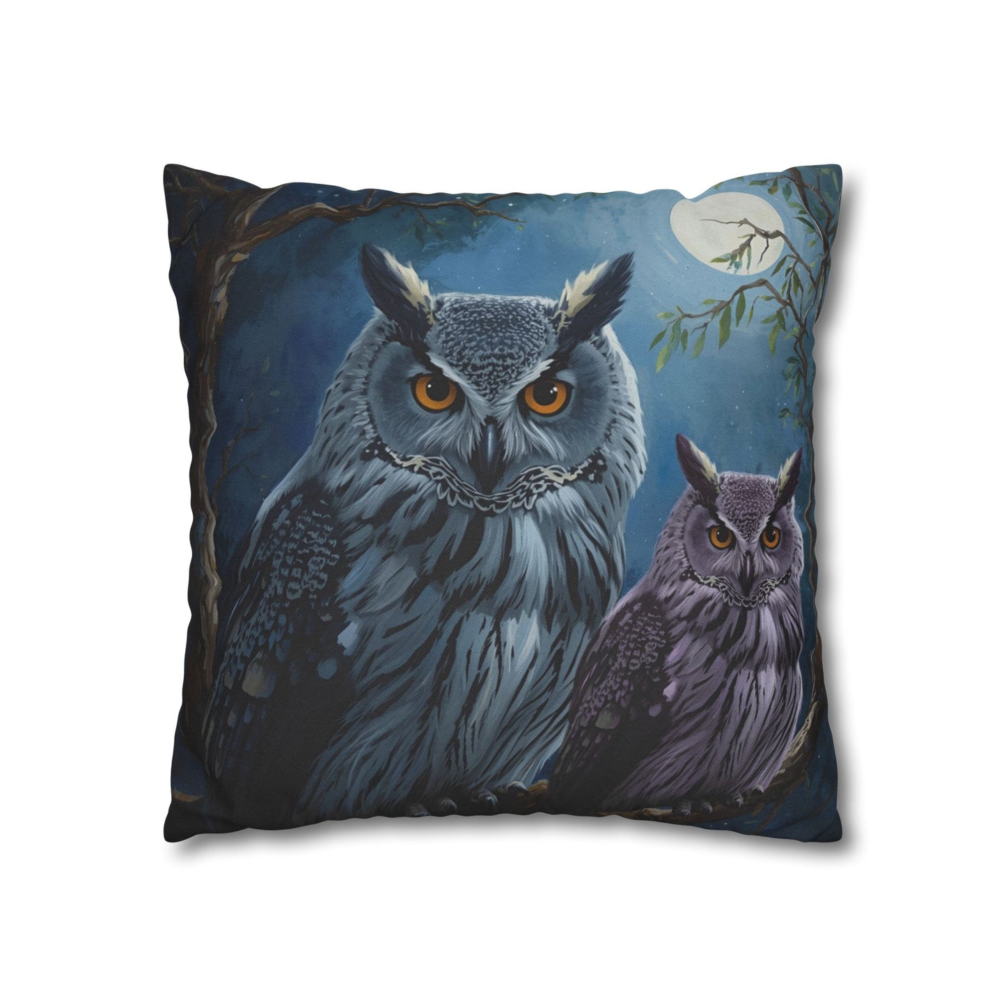 Owl-Themed Decorative Pillowcase, Cozy Home Decor, Unique Gift for Nature Lovers, Animal Art Cushion Cover