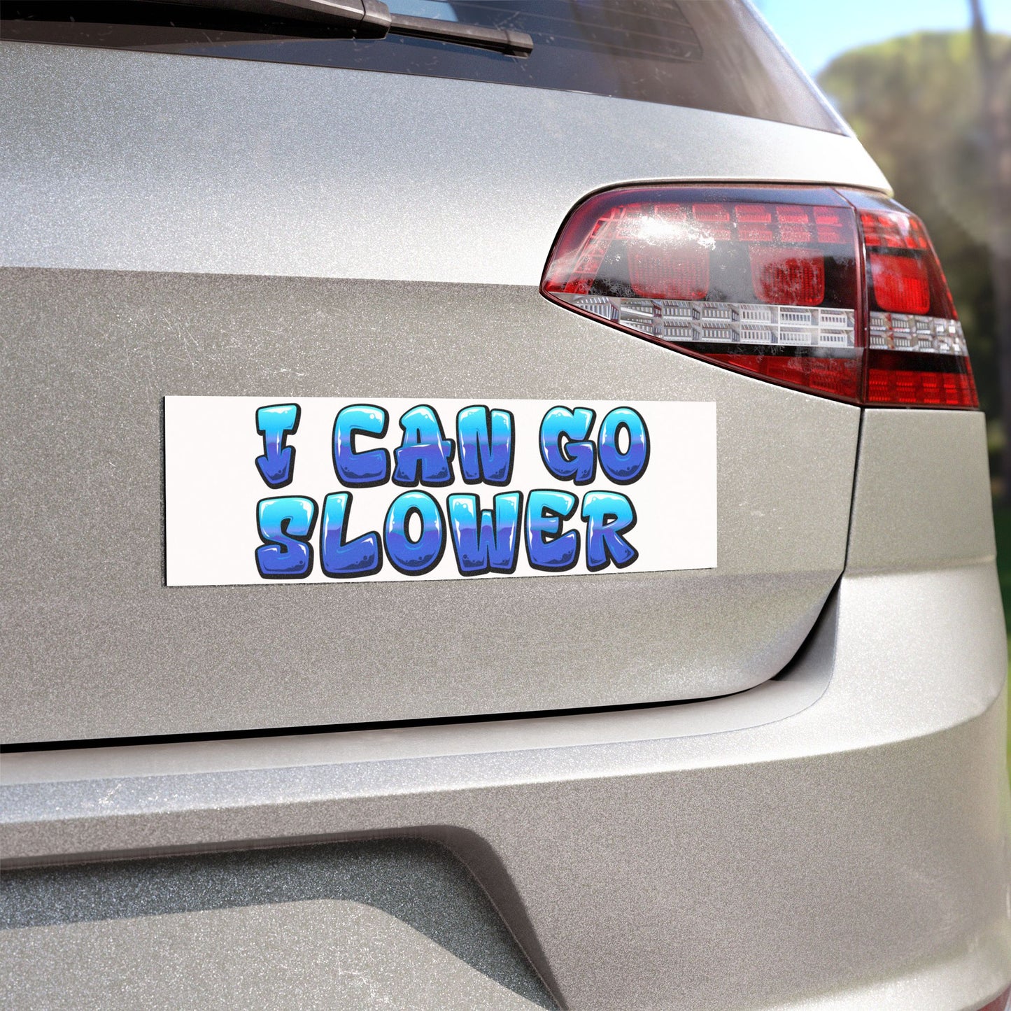 Funny Car Magnet, I Can Go Slower Hilarious Vehicle Magnet, Great for Gift, Car Decor, Humor on Wheels, Car Accessories
