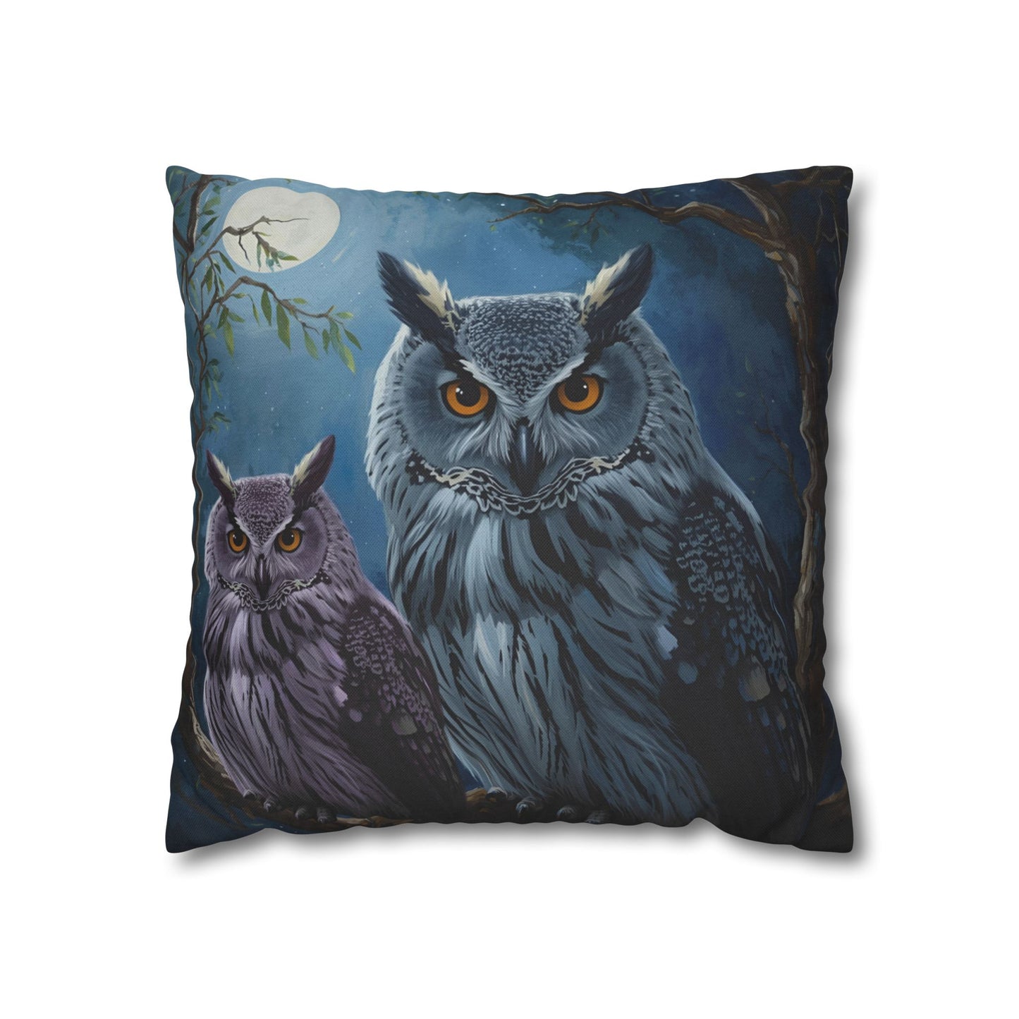 Owl-Themed Decorative Pillowcase, Cozy Home Decor, Unique Gift for Nature Lovers, Animal Art Cushion Cover