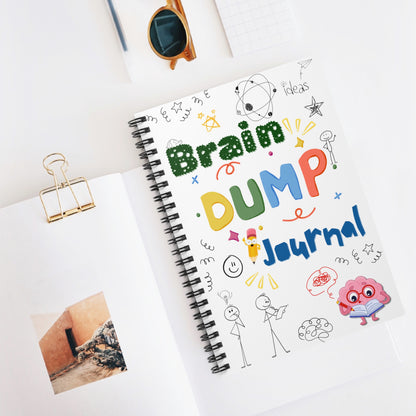 Brain Dump Spiral Notebook - Fun Journal for Ideas, Creativity, Kids, Students, Gifts, School