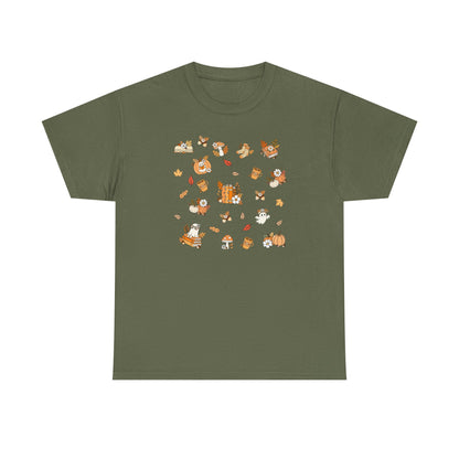 Whimsical Print Tee | Unisex Cotton T-Shirt for Nature Lovers, Gift for Book Lovers, Casual Wear, Eco-friendly Fashion