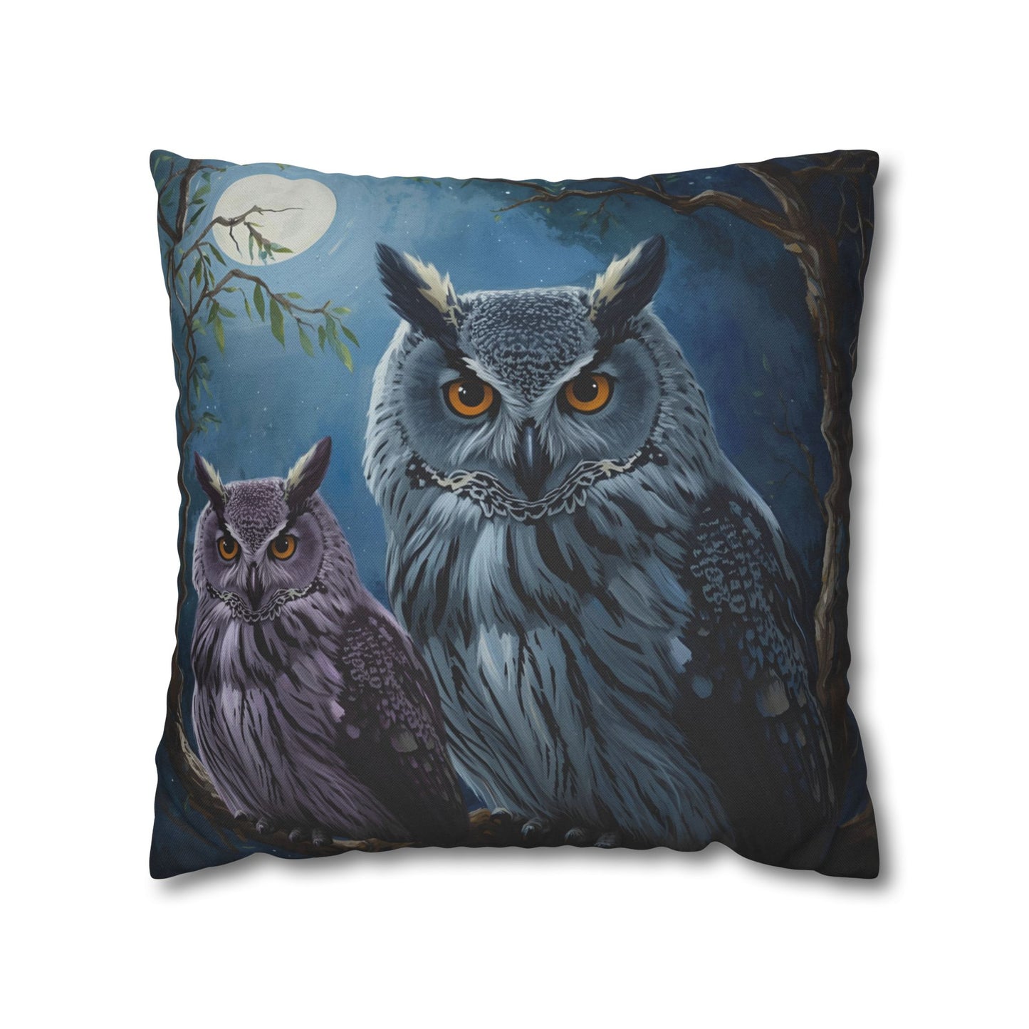 Owl-Themed Decorative Pillowcase, Cozy Home Decor, Unique Gift for Nature Lovers, Animal Art Cushion Cover