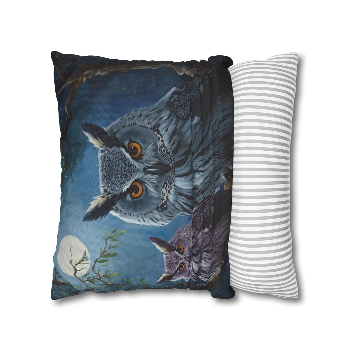 Owl-Themed Decorative Pillowcase, Cozy Home Decor, Unique Gift for Nature Lovers, Animal Art Cushion Cover