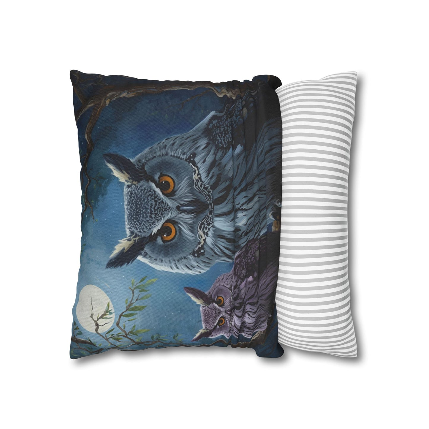 Owl-Themed Decorative Pillowcase, Cozy Home Decor, Unique Gift for Nature Lovers, Animal Art Cushion Cover