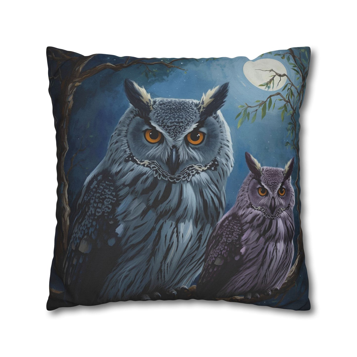 Owl-Themed Decorative Pillowcase, Cozy Home Decor, Unique Gift for Nature Lovers, Animal Art Cushion Cover