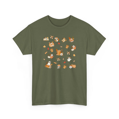 Whimsical Print Tee | Unisex Cotton T-Shirt for Nature Lovers, Gift for Book Lovers, Casual Wear, Eco-friendly Fashion