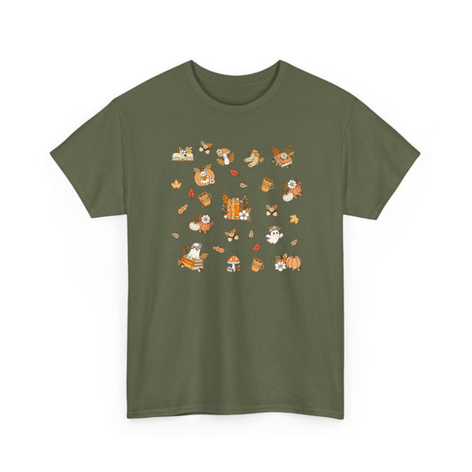 Whimsical Print Tee | Unisex Cotton T-Shirt for Nature Lovers, Gift for Book Lovers, Casual Wear, Eco-friendly Fashion