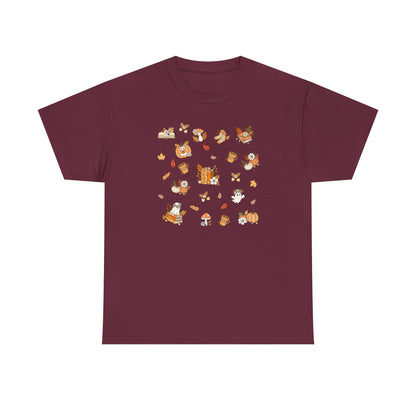 Whimsical Print Tee | Unisex Cotton T-Shirt for Nature Lovers, Gift for Book Lovers, Casual Wear, Eco-friendly Fashion