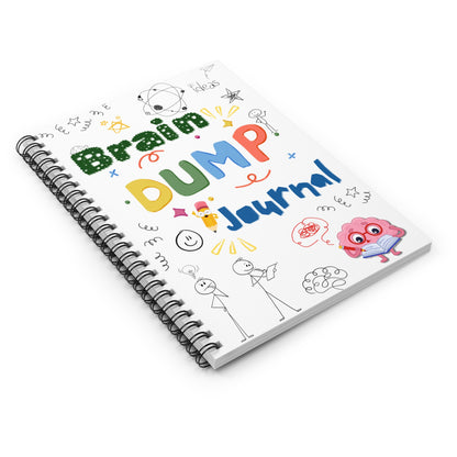Brain Dump Spiral Notebook - Fun Journal for Ideas, Creativity, Kids, Students, Gifts, School