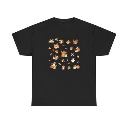 Whimsical Print Tee | Unisex Cotton T-Shirt for Nature Lovers, Gift for Book Lovers, Casual Wear, Eco-friendly Fashion