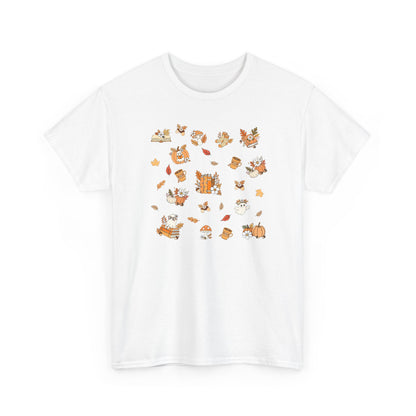 Whimsical Print Tee | Unisex Cotton T-Shirt for Nature Lovers, Gift for Book Lovers, Casual Wear, Eco-friendly Fashion